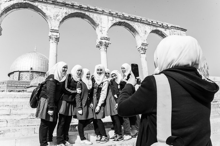 Gerusalemme, scolaresca in gita alla Spianata delle Moschee